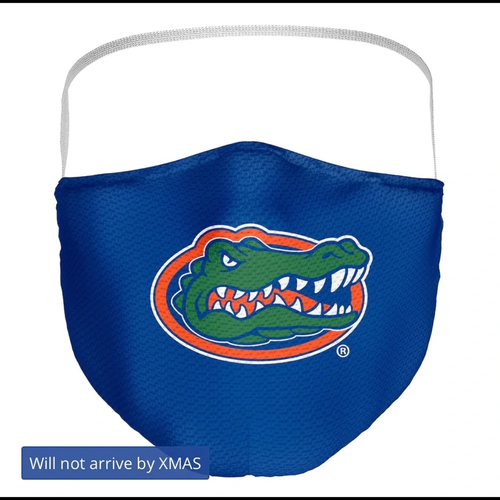 Set of three Florida State gators facemasks backstrap